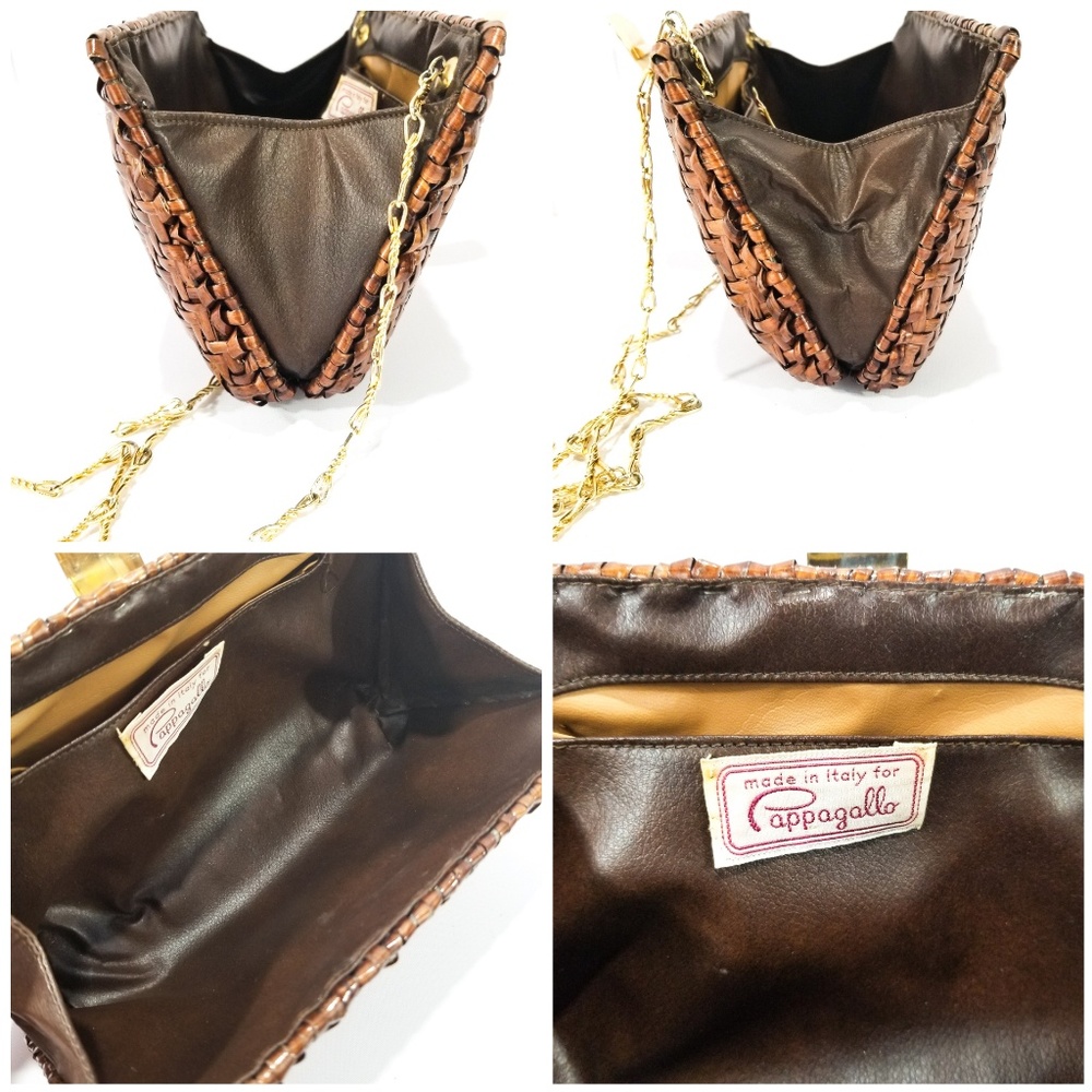 Vintage Basket Weave Italian Pappagallo Bag Purse Gem